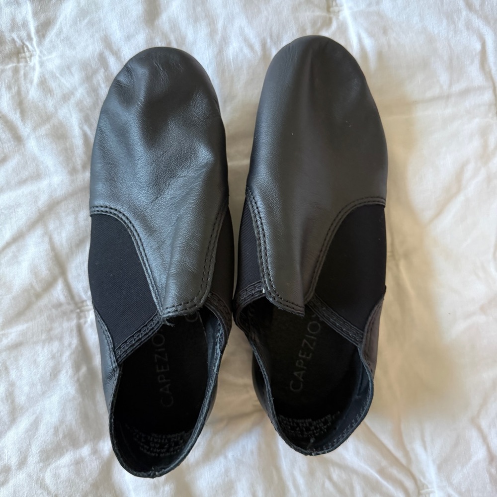 Capezio Children’s Black Leather Slip-On Dance Shoes